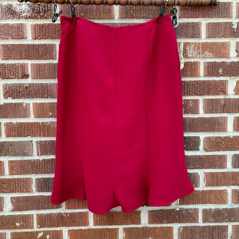 Zoey NWT fully lined dressy ruffled red (burgundy) mini skirt Size 8